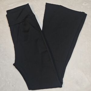 High Waisted Black Flare Leggings